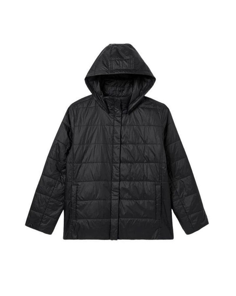 Eileen Fisher Padded Removable Hood Jacket