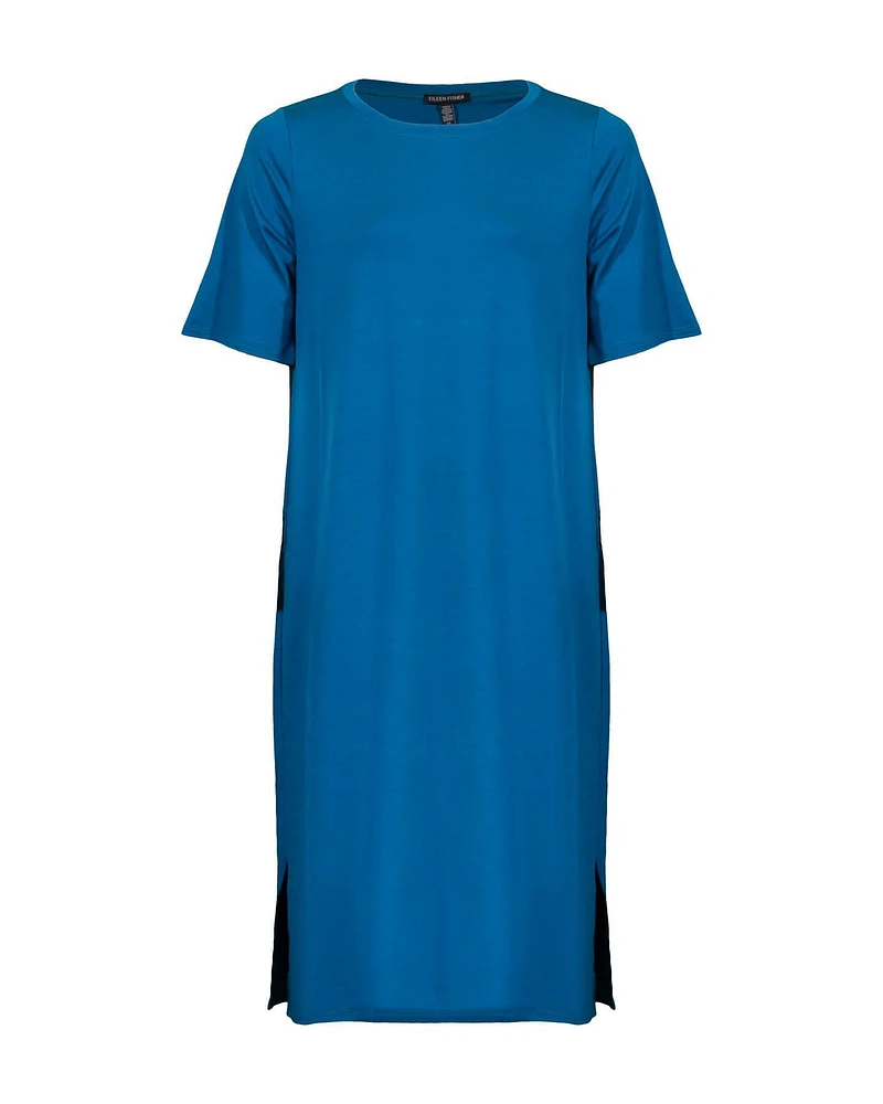 Eileen Fisher Round Neck Pull On Dress