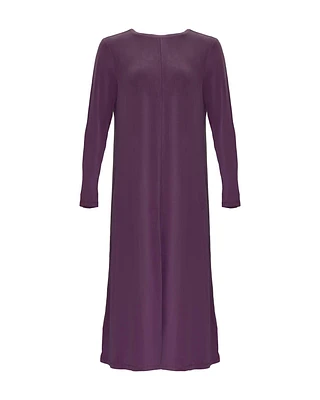 Sandwashed Cupro Knit Crew Neck Dress