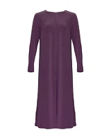 Sandwashed Cupro Knit Crew Neck Dress