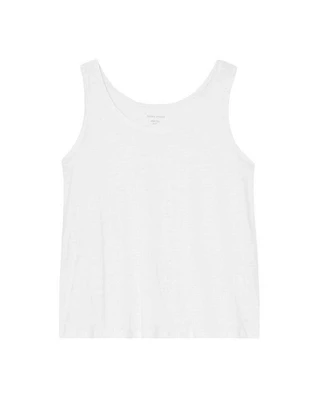 Scoop Neck Linen Jersey Tank Top