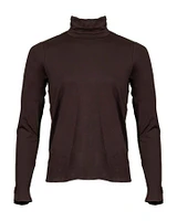 Scrunch Neck Top Brown