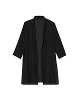 Eileen Fisher Sheer Silk High Collar Jacket