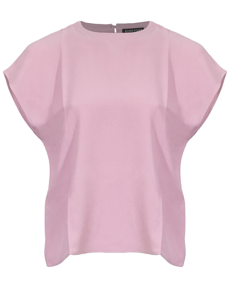 Eileen Fisher Silk Crepe Box Top