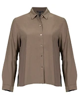 Eileen Fisher Silk Crepe Easy Shirt