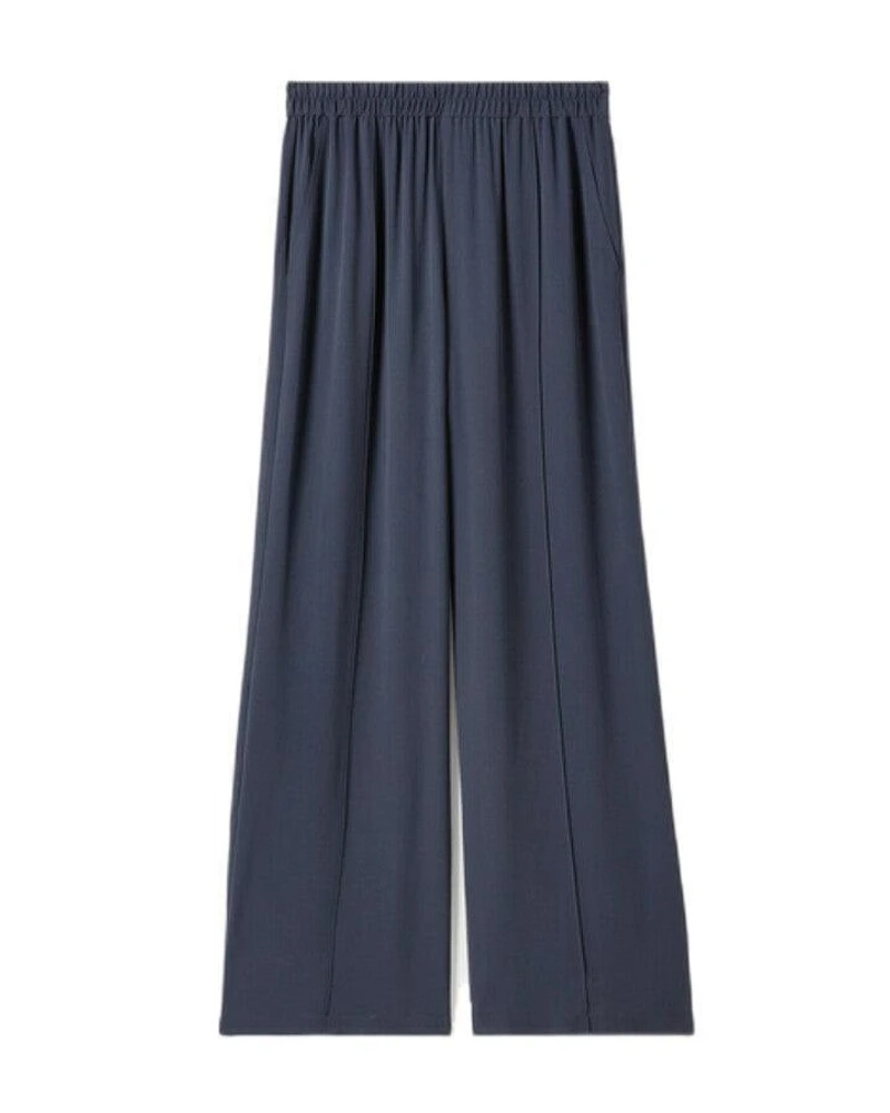 Eileen Fisher Silk Georgette Crepe Pintuck Pant