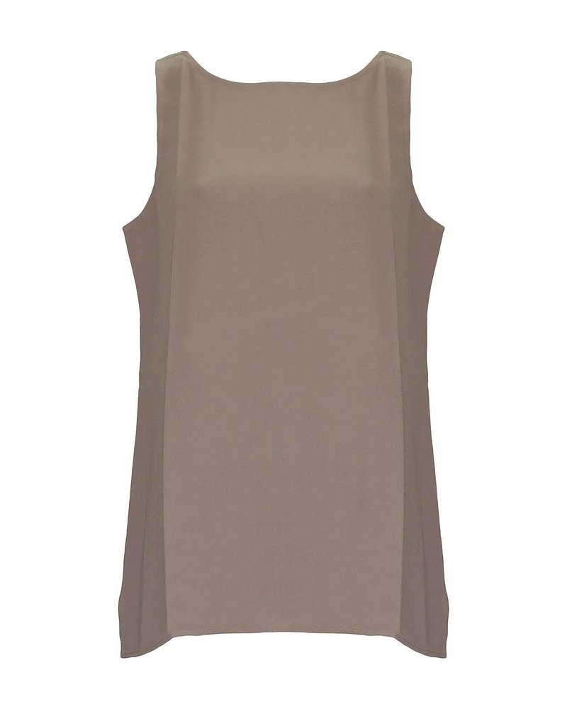 Silk Georgette Long Shell Barley
