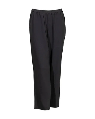 Eileen Fisher Silk Georgette Straight Ankle Pant