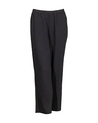 Eileen Fisher Silk Georgette Straight Ankle Pant