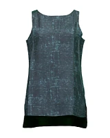 Silk Print Sleeveless Tunic