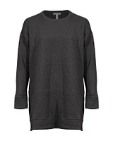 Eileen Fisher Slubby Rib Knit Crew Neck Tunic