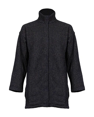 Eileen Fisher Stand Collar Long Jacket