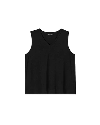 Eileen Fisher Stretch Jersey Knit V-Neck Tank Top