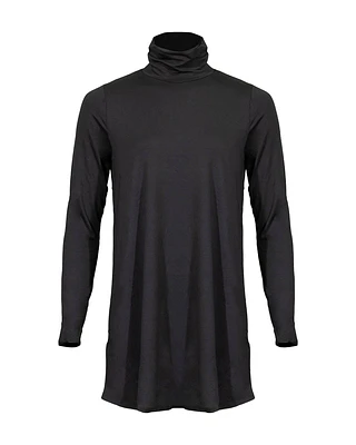 Eileen Fisher Tencel Scrunch Neck Tunic Black