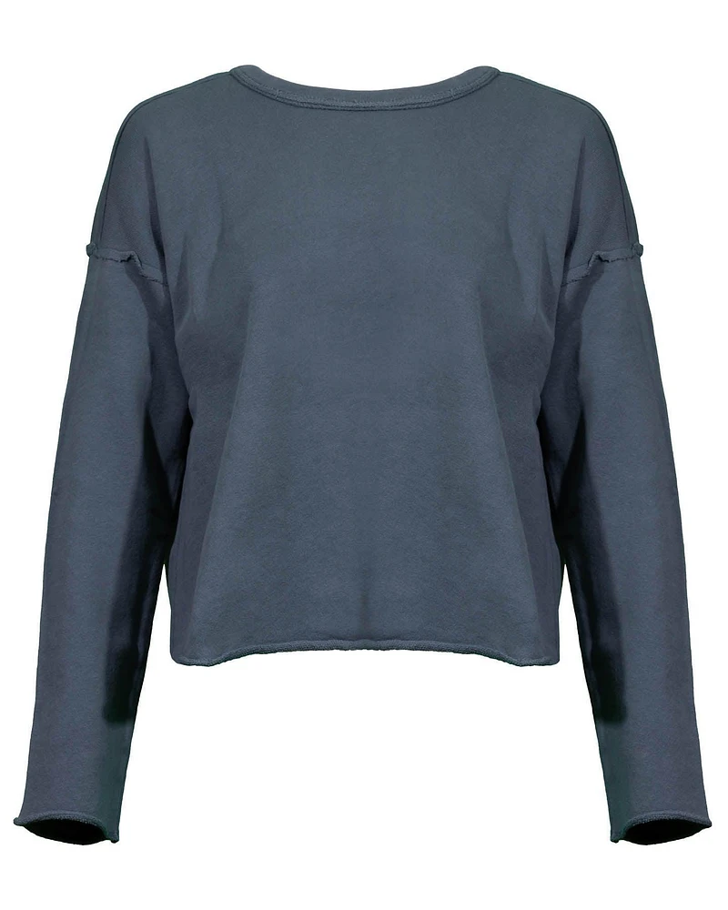Eileen Fisher Terry Box Top Eucalyptus