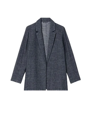 Eileen Fisher Tweedy Hemp Cotton Blazer