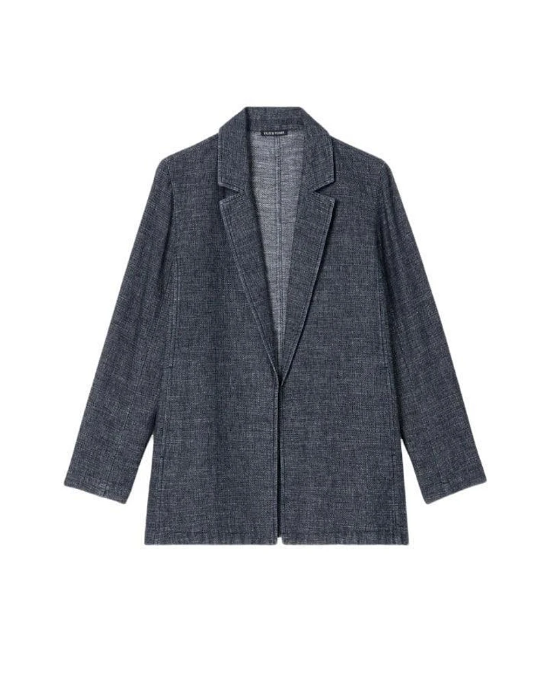 Eileen Fisher Tweedy Hemp Cotton Blazer
