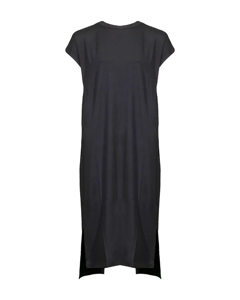 Eileen Fisher Viscose Jersey Crew Neck Dress
