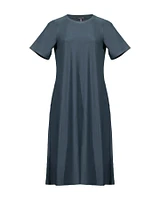 Eileen Fisher Viscose Jersey Crew Neck Dress Fongt