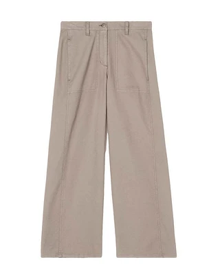 Eileen Fisher Wide Cotton Hemp Ankle Pant