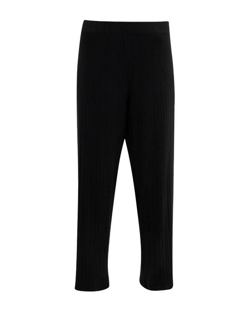 Eileen Fisher Wide Rib Knit Pull On Ankle Pant
