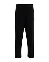 Eileen Fisher Wide Rib Knit Pull On Ankle Pant