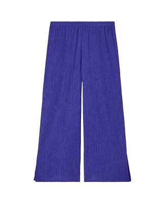 Eileen Fisher Woven Plisse Wide Leg Pants