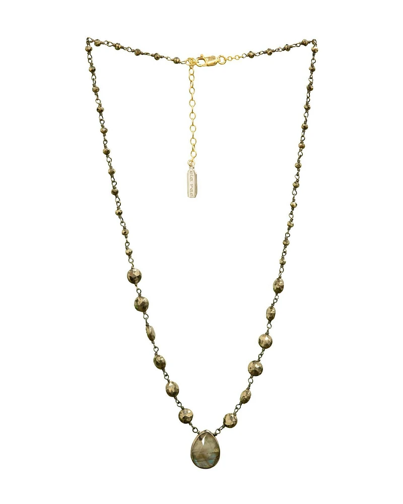Ara Rhodium Necklace