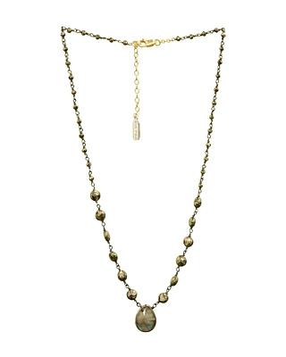 Ara Rhodium Necklace