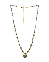 Ara Rhodium Necklace