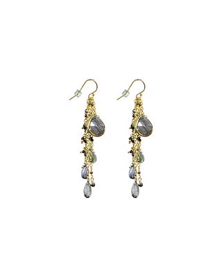 Catseye Cluster Dangle Earrings