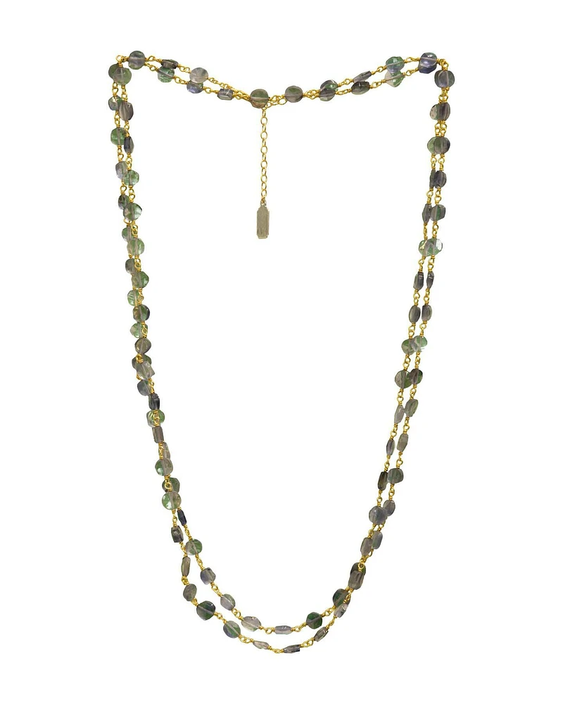 Diana Coin Necklace-Gold Lolite