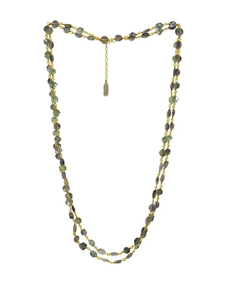 Diana Coin Necklace-Gold Lolite