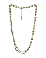 Diana Coin Necklace-Gold Lolite