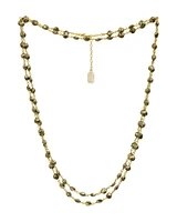Diana Coin Necklace-Gold Pyrite