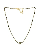 Libi Oval Necklace-Rhodium