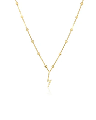 Lightnight Bolt Ball Chain Necklace