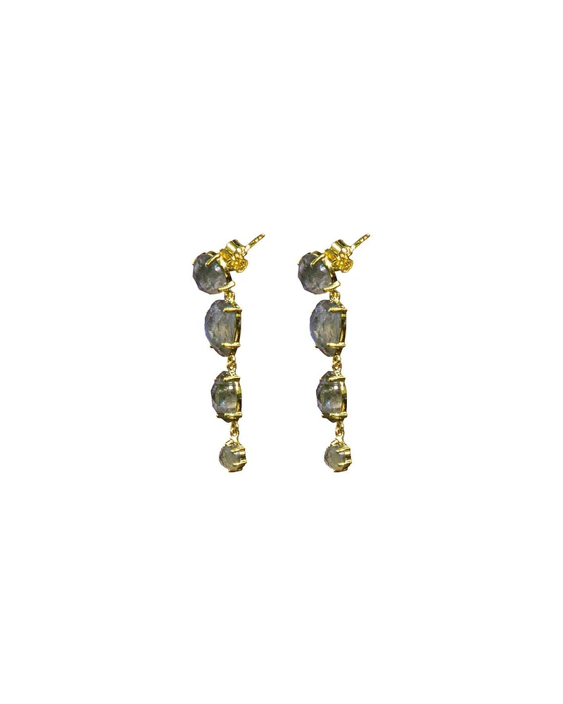 Mismatch Labradorite Dangle Earrings