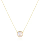 Rainbow Moonstone Heart Shaped Necklace