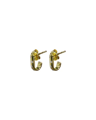 Small 'J' Hoop Earrings