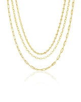 Three Layer Mixed Gold Chain