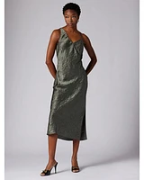 Aurore Crinkle Satin Sleeveless Dress