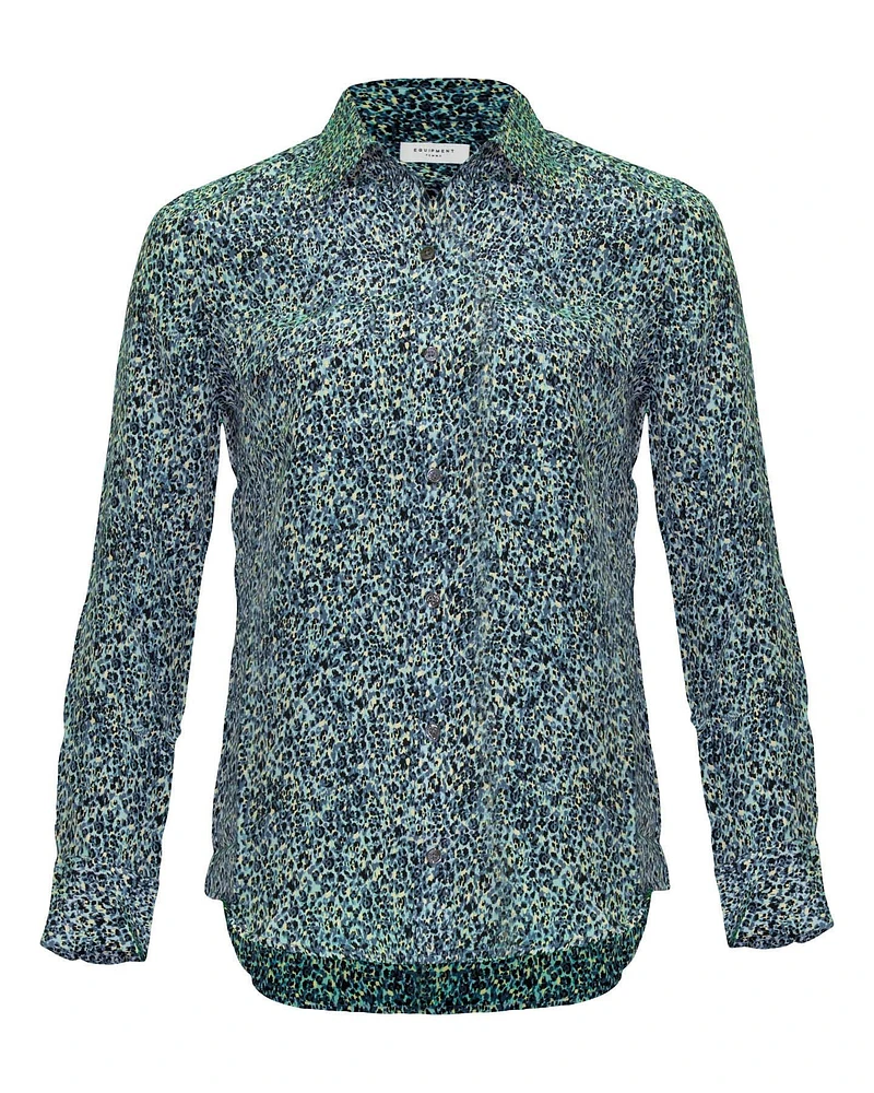 Slim Signature Print Blouse