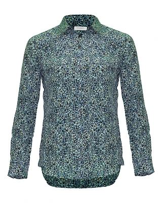 Slim Signature Print Blouse
