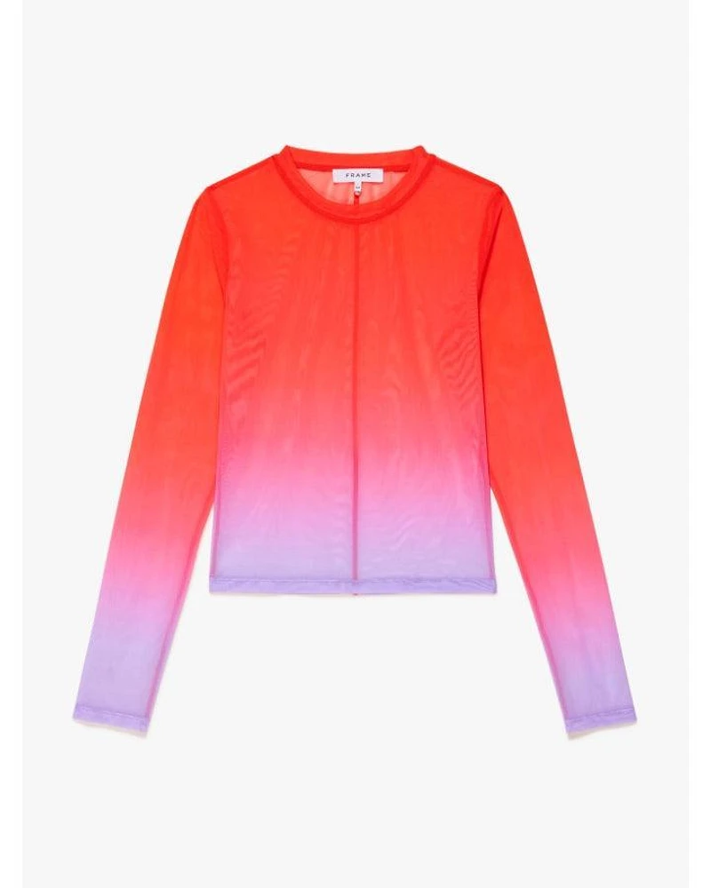 Frame Cropped Ombre Long Sleeve Tee