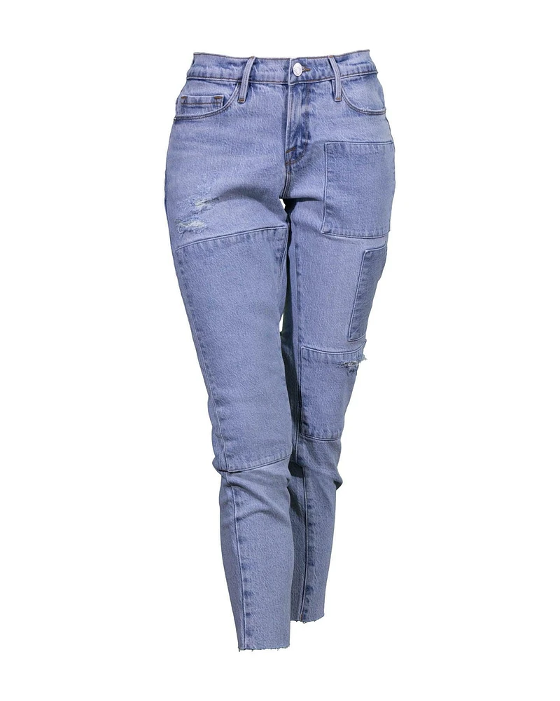 Le Garcon Patch Raw Hem Pant