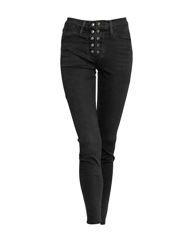 Le High Skinny Snap Fly Jeans