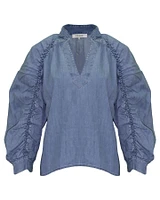 Ruched Cali Popover Shirt