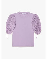 Frame Ruched Tie Sleeve Tee