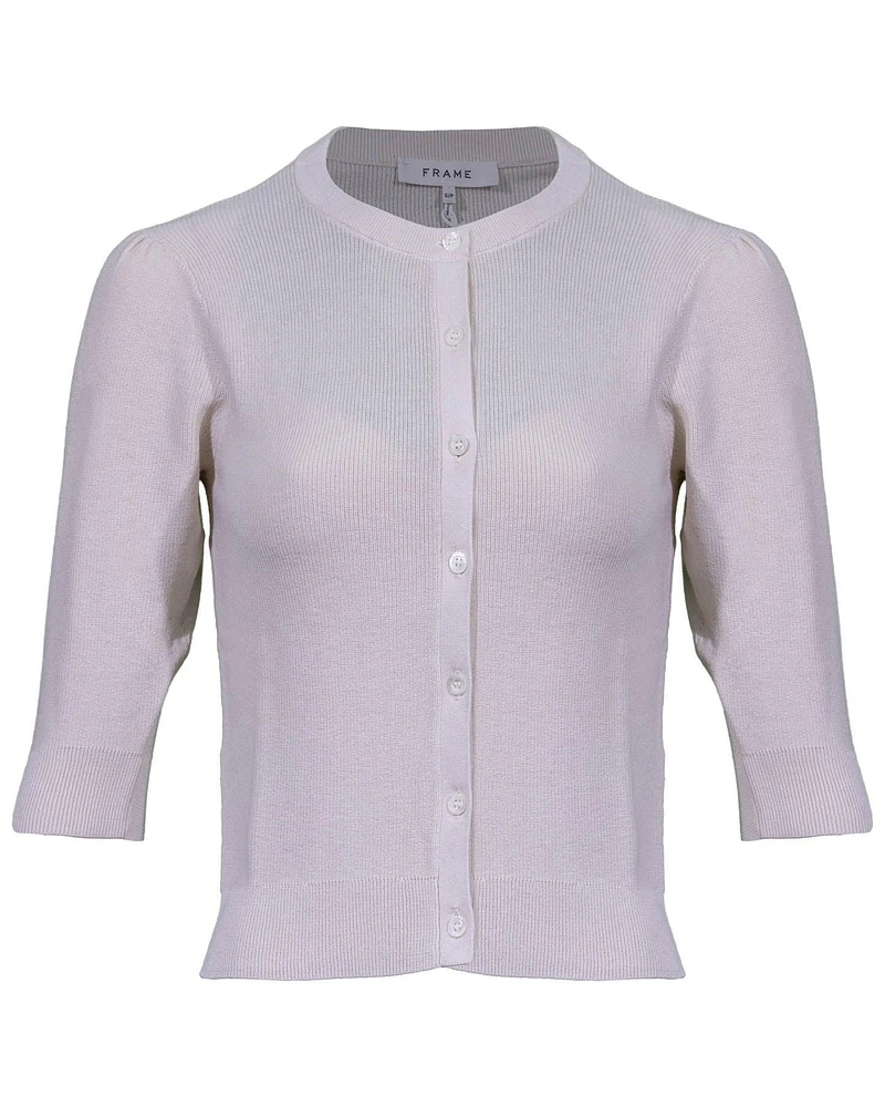 Frame Shrunken Button Front Cardi